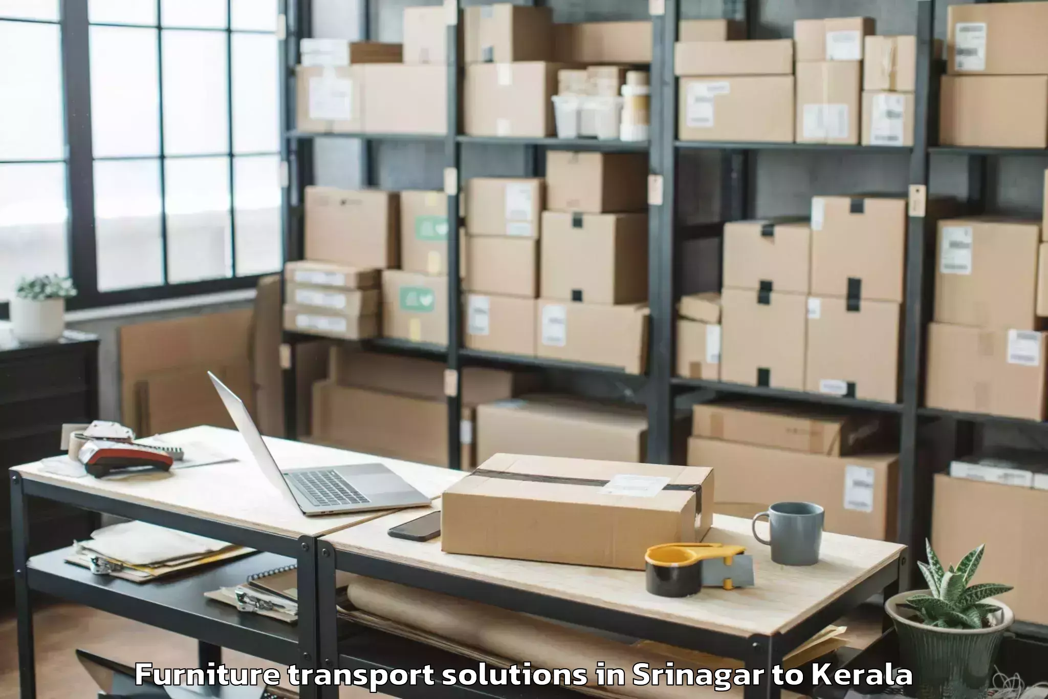 Expert Srinagar to Kerala Furniture Transport Solutions